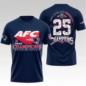 2025 NE Patriots AFC Champions America Football Conference Super Bowl Shirt - Bigfirefashion