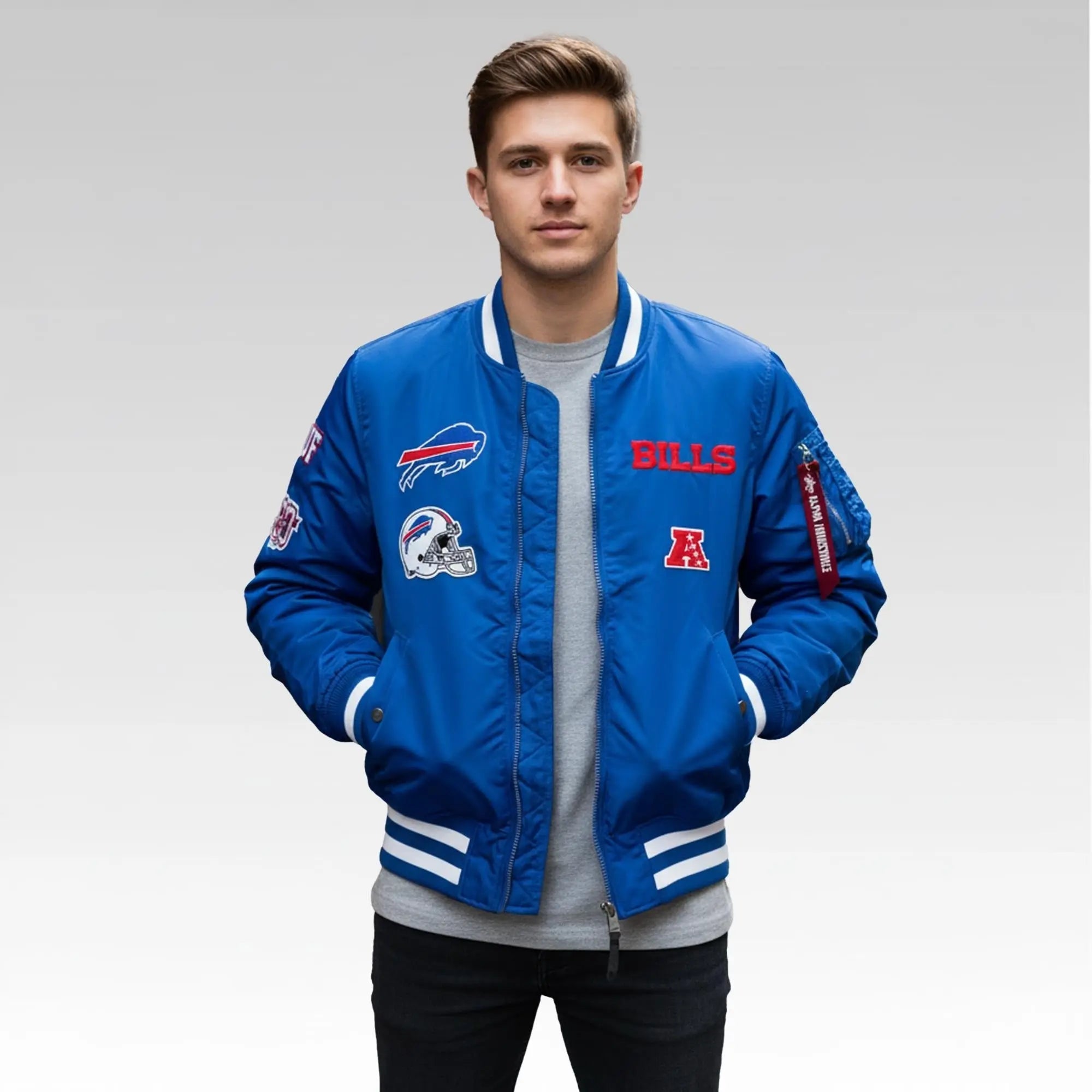 2025 Buffalo Bills Reversible Bomber Jacket - Bigfirefashion