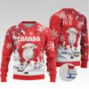 2025 Canada Santa Play Hockey Ugly Christmas Sweater - Bigfirefashion
