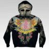 2025 Christian Audigier Eagle Roses Hoodie 2 2025 Christian Audigier Eagle Roses Hoodie - Bigfirefashion