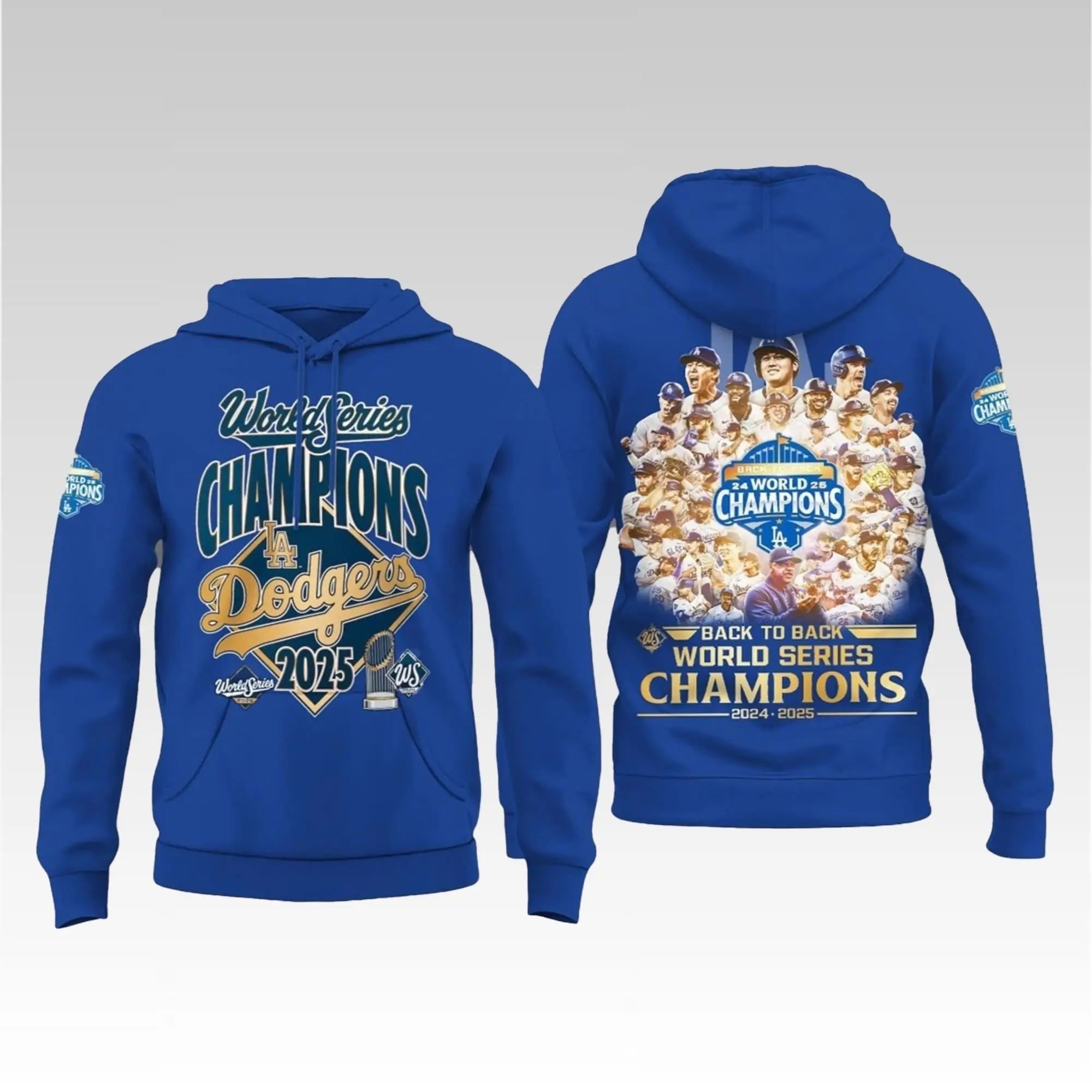 2025 Dodgers Back To Back World Series Champions Hoodie