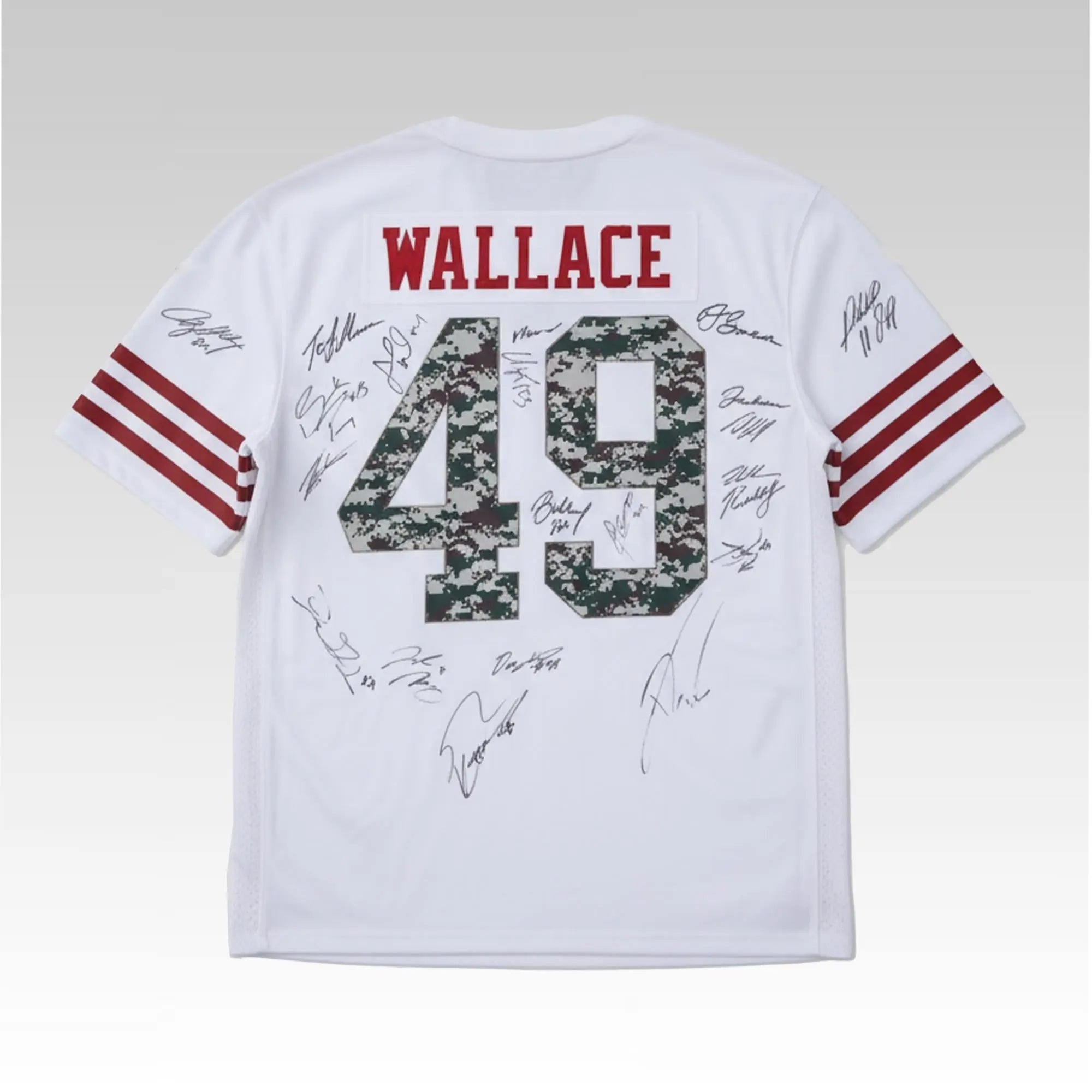 秋SALE 49ERS フットボール TシャツALSTYLE ホワイトUSA 2025 George Kittle Wallace San Francisco 49ers Salute to Service
