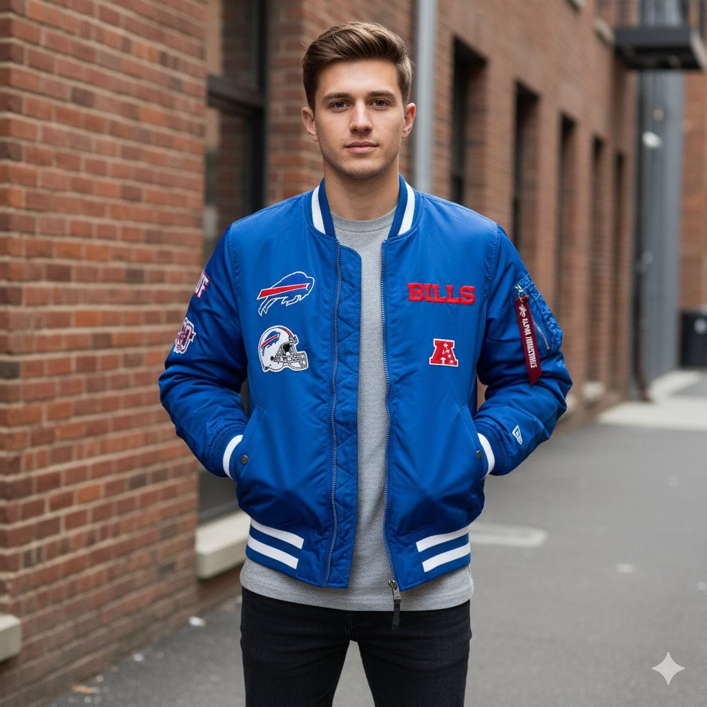 2025 Buffalo Bills Reversible Bomber Jacket 6 2025 Buffalo Bills Reversible Bomber Jacket 3
