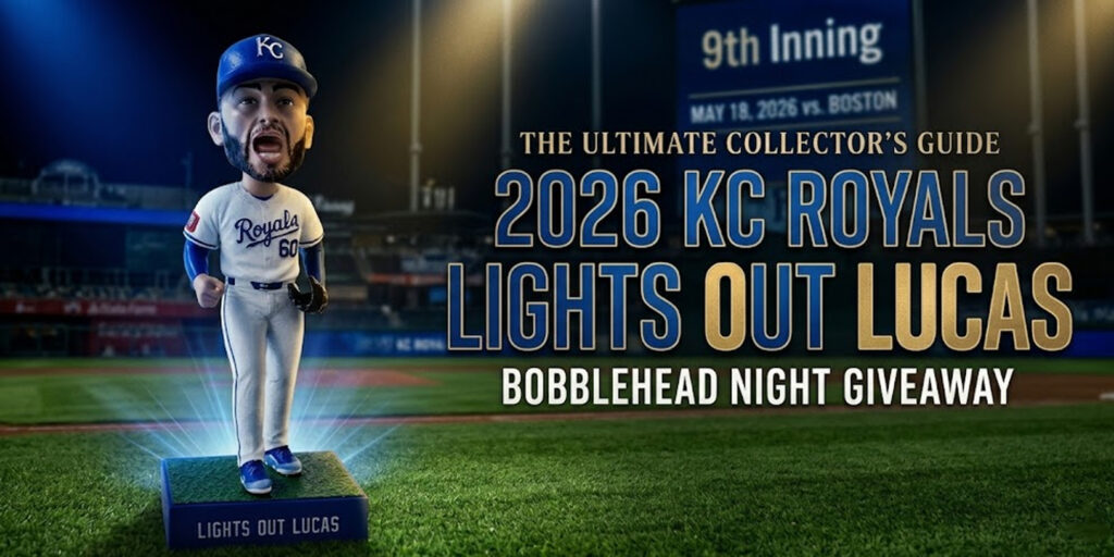 2026 KC Royals Lights Out Lucas Bobblehead Night Giveaway Banner Blog