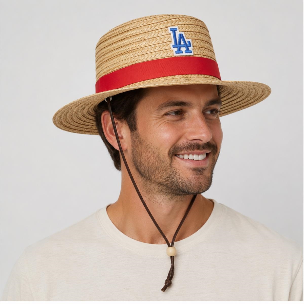 2026 LA Dodgers One Piece Straw Hat - Bigfirefashion