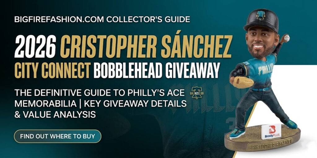 2026 Phillies Cristopher Sanchez City Connect Bobblehead Giveaway Banner Blog
