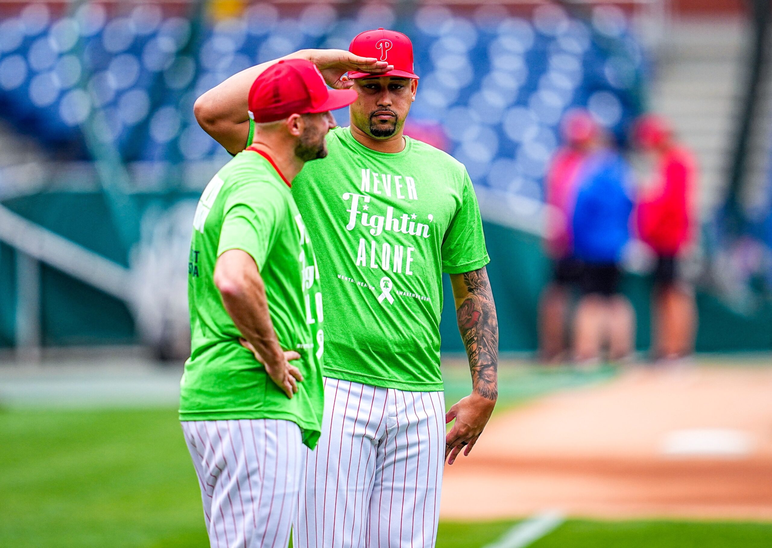 2026 Phillies Strike Out the Stigma Never Fightin Alone Shirt 2 scaled