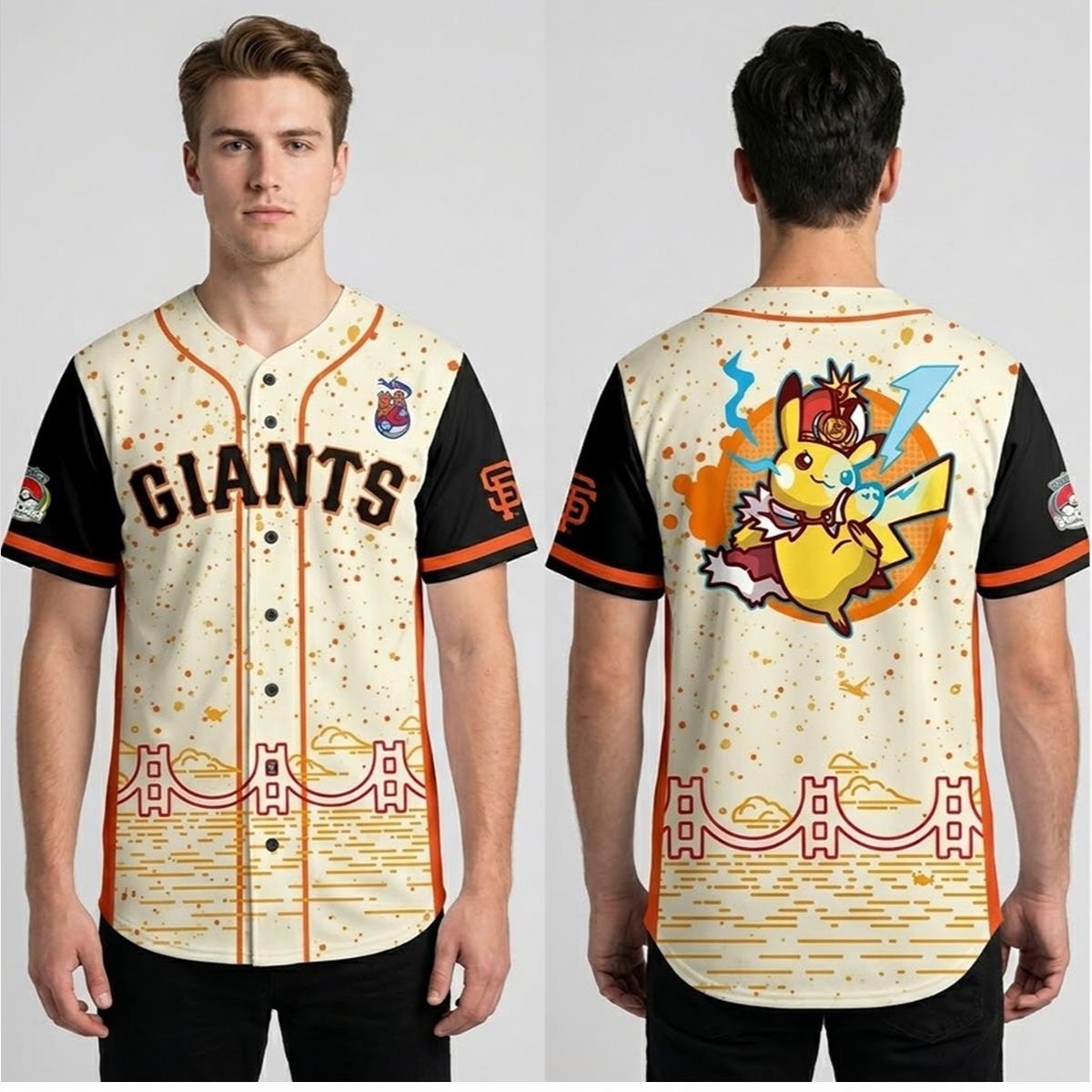 2026 SF Giants Worlds Night Pikachu Jersey - Bigfirefashion