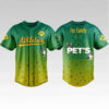 2026 Athletics Fur Family Pet Game Night Jersey - Bigfirefashion