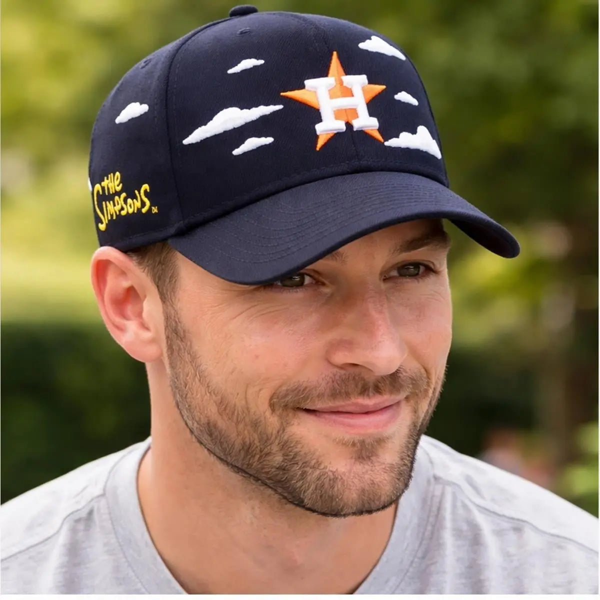 2026 AHOF ソウルコン ファンコン CAP キャップ トレカ ジュウォン 2026 Houston Astros The Simpsons Clouds Hat - Bigfirefashion