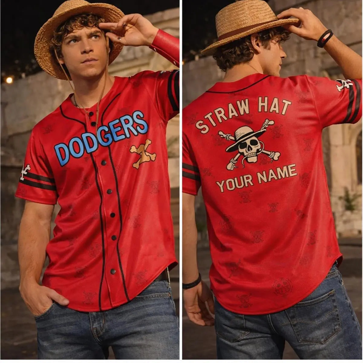 2026 LA Dodgers Straw Hat Crew One Piece Jersey - Bigfirefashion