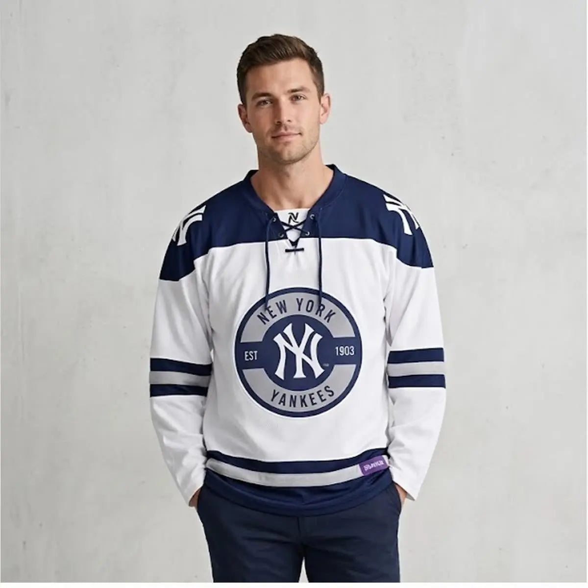 お値下げ2026 New York Yankees ホッケージャージ DKNY 2026 NY Yankees Hockey Jersey Night Giveaway - Bigfirefashion