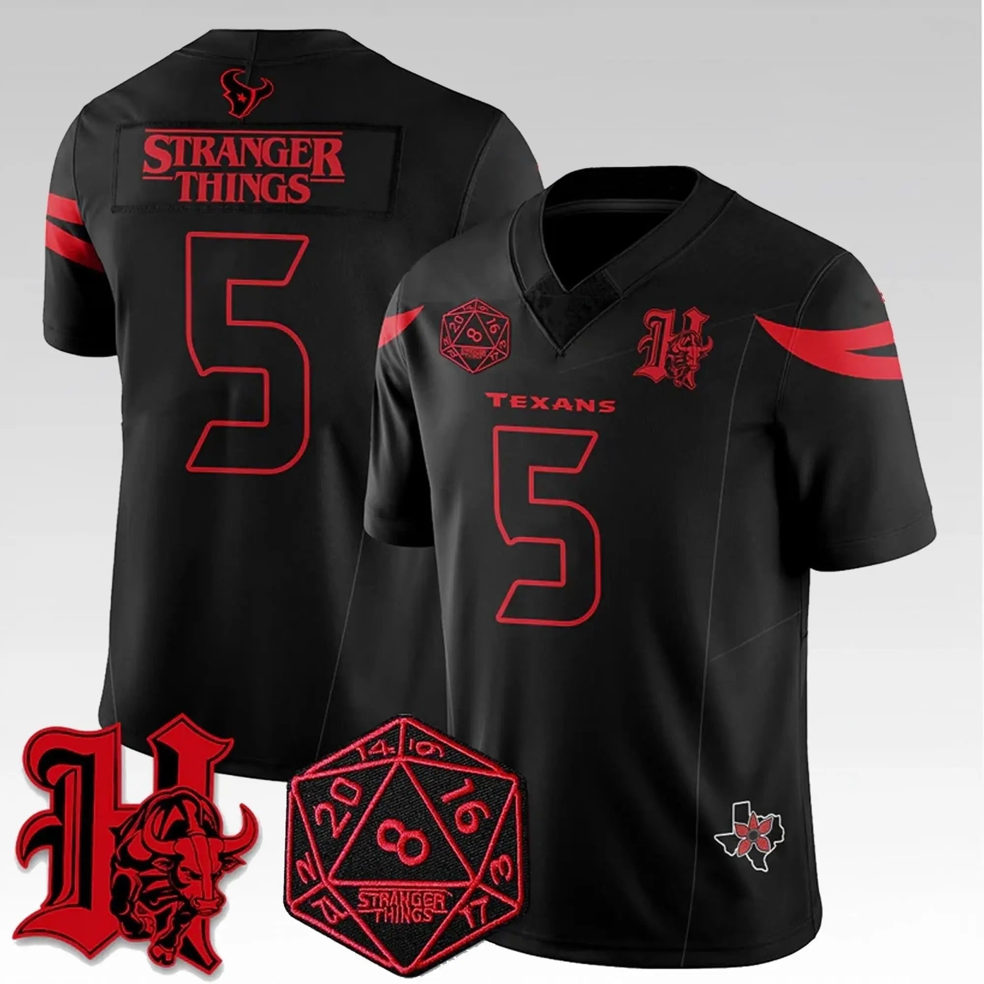 2026 Texans Stranger Things Jersey - Bigfirefashion
