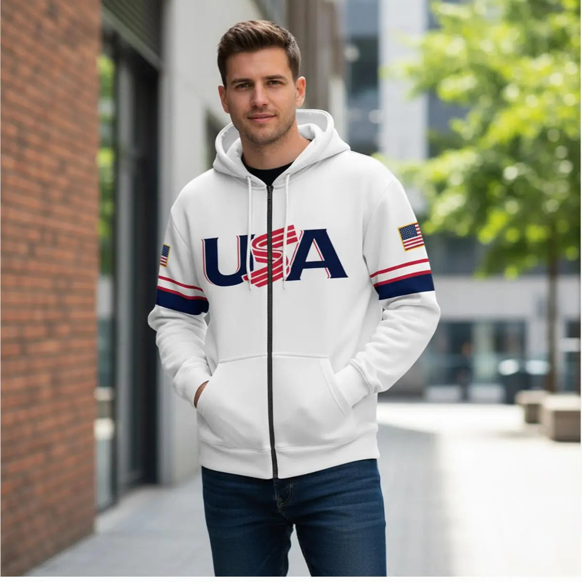2026 USA Baseball World Baseball Zip Hoodie - Bigfirefashion
