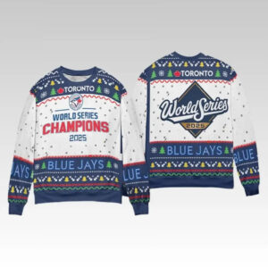 2025 Blue Jays World Series Champions Sweater Ugly Christmas - Bigfirefashion