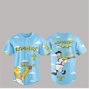 2026 Rangers The Simpsons Wonderbat Homer For MVP Clouds Jersey