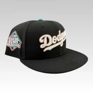 2025 Los Angeles Dodgers Black Scrip Viva Hat - Bigfirefashion