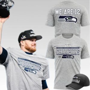 2026 Seahawks NFC Champions We Are 12 SB Shirt Hat - Bigfirefashion