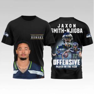 Jaxon Smith Njigba Seahawks Offensive Player Of The Year Shirt - Bigfirefashion