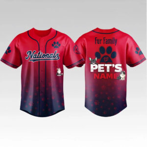 2026 Nationals Fur Family Pet Game Night Jersey - Bigfirefashion