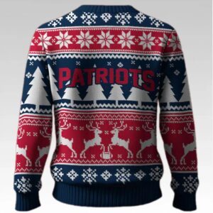 2025 New England Patriots Ugly Christmas Sweater - Bigfirefashion