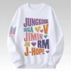 BTS Jungkook Suga V Jimin Jin RM J Hope Sweatshirt Bigfirefashion