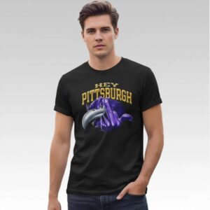 Raven Flock Hey Steelers Middle Finger Shirt Bigfirefashion