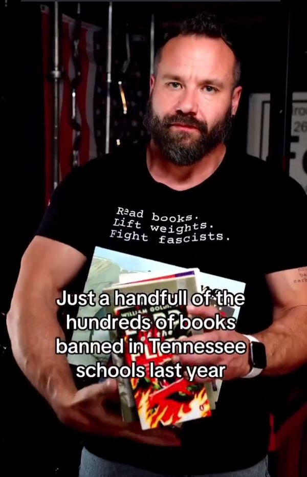 Dustin Pace Read Books Lift Weights Fight Fascists Shirt 1