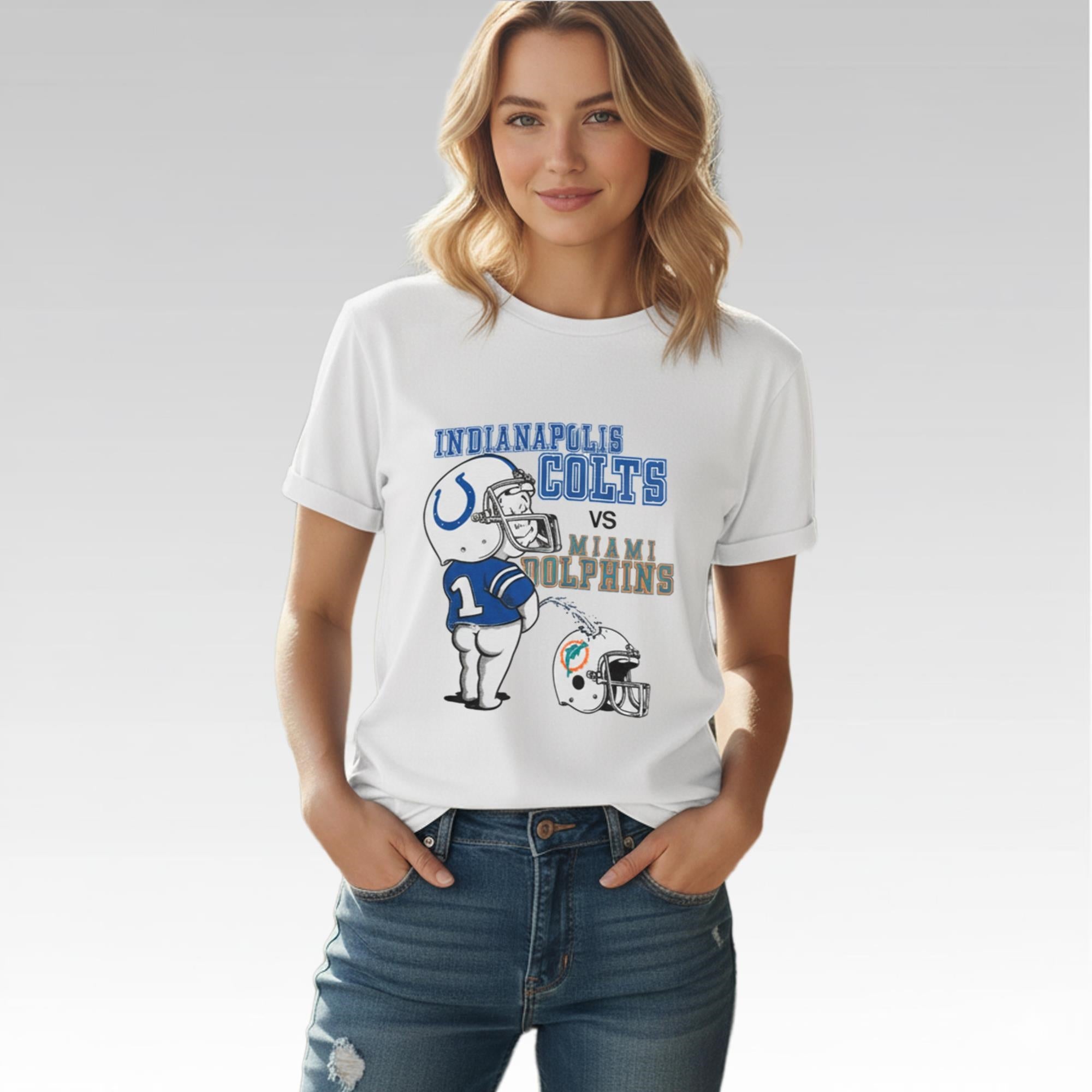 Indianapolis Colts Vs Miami Dolphins Pee Shirt 2 4 2 1