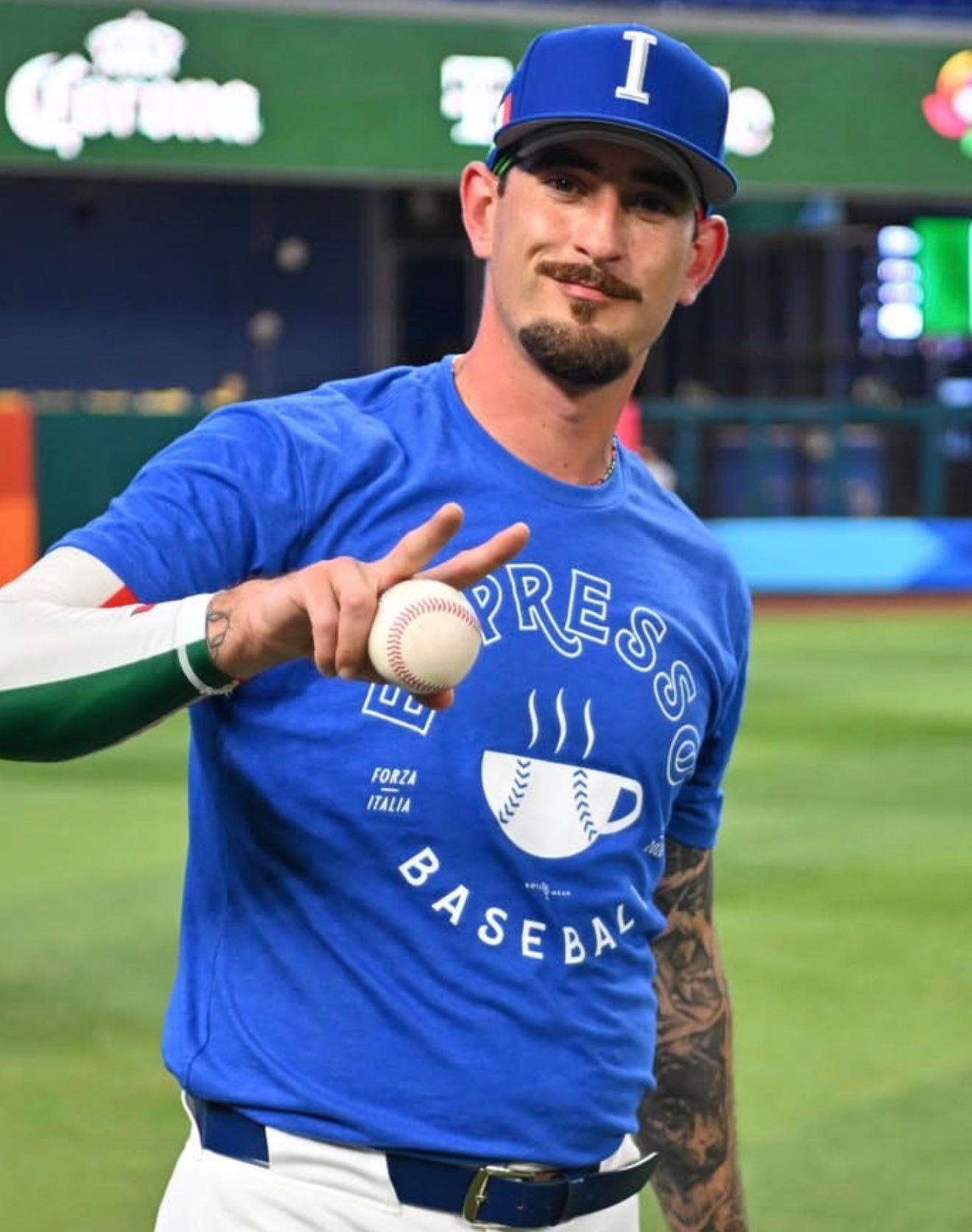 Italy Forza Espresso Baseball Shirt 1