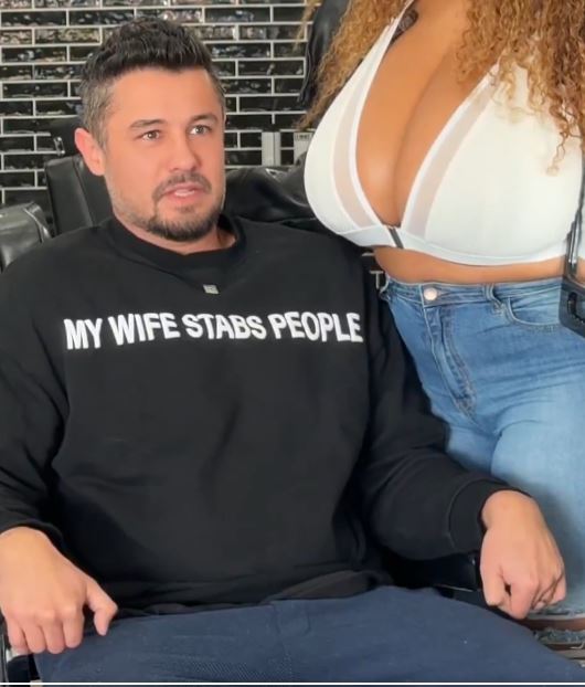 Javier Gabriel My Wife Stabs People Shirt 1