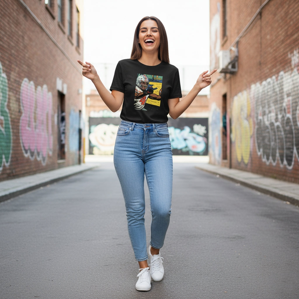 Jeremiah Smith Middle Finger Fan Michigan Shirt 1