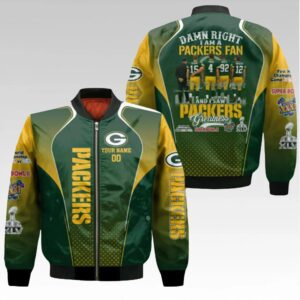 2026 Packers Damn Right I Am A Packers Fan And I Saw Packers Greatness Bomber Jacket Bigfire Fashion