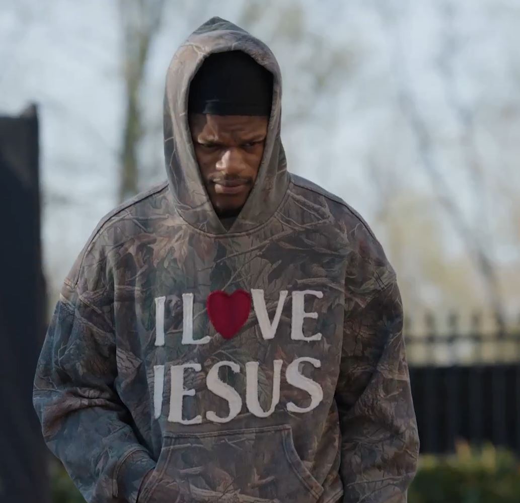 Lamar Jackson I Love Jesus Hoodie Camo 2