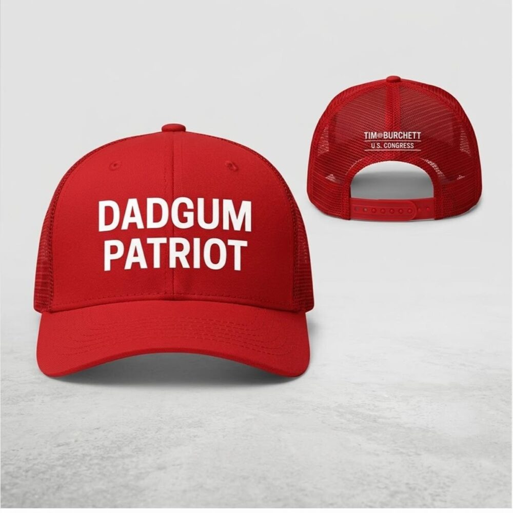 2026 Tim Burchett Dadgum Patriot Cap: A Bold Red Statement Hat for Patriotic Style 2 MI05dR5T image