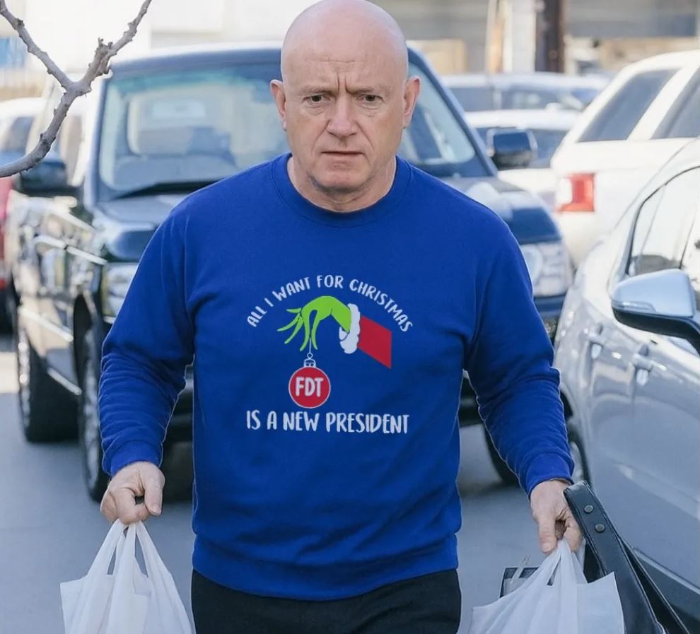 Mark Kelly All I Want For Christmas Is A New President Sweatshirt 2