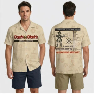 A24 Backrooms Cap'n Clark's Ottoman Empire Hawaiian Shirt