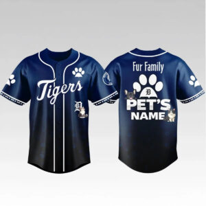 2026 Detroit Tigers Fur Family Pet Game Night Jersey - Bigfirefashion