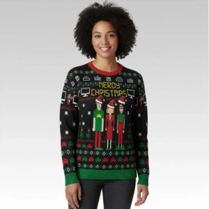 2025 Nerdy Christmas The IT Crowd Ugly Sweater - Bigfirefashion