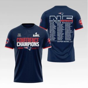 2026 NE Patriots AFC Champions Super Bowl Shirt - Bigfirefashion