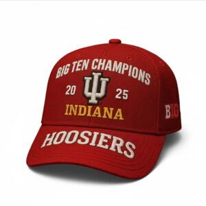 2025 Indiana Hoosiers Big Ten Champions Hat Bigfirefashion