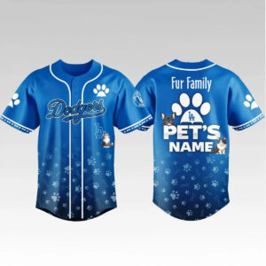 2026 LA Dodgers Fur Family Pet Game Night Jersey - Bigfirefashion