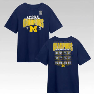 2026 Michigan Men's Basketball National Champions Schedule Final Four Shirt