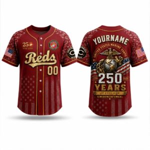 2026 Reds U.S.M.C Celebrates 250 Years USA Anniversary Jersey