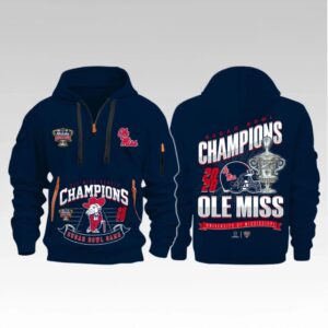 Ole Miss Rebels Allstate Sugar Bowl Champions University Of Mississippi Zip Hoodie Bigfire Fashion