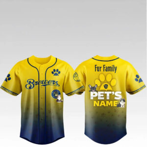 2026 Brewers Fur Family Pet Game Night Jersey - Bigfirefashion