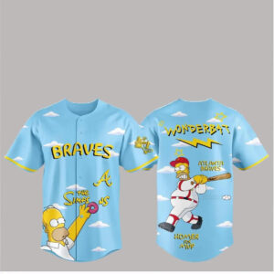 2026 Atlanta Braves The Simpsons Wonderbat Homer For MVP Clouds Jersey