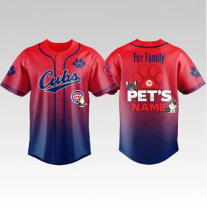 2026 Cubs Fur Family Pet Game Night Jersey - Bigfirefashion