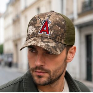 2026 Los Angeles Angels Camo Trucker Hat Giveaway