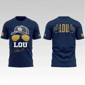 2026 Notre Dame Football Lou Holtz Signature Shirt - Bigfirefashion